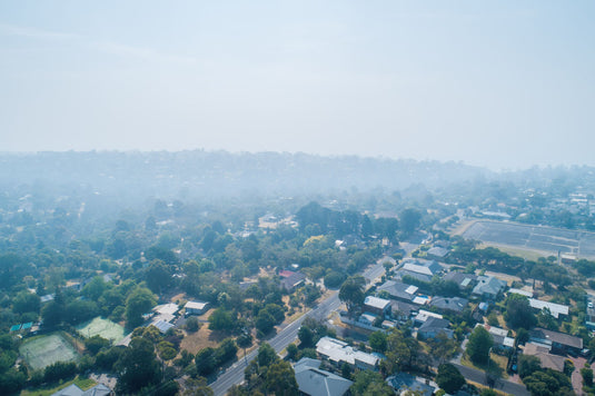 air purifier for woodfire smoke haze over neighborhood 