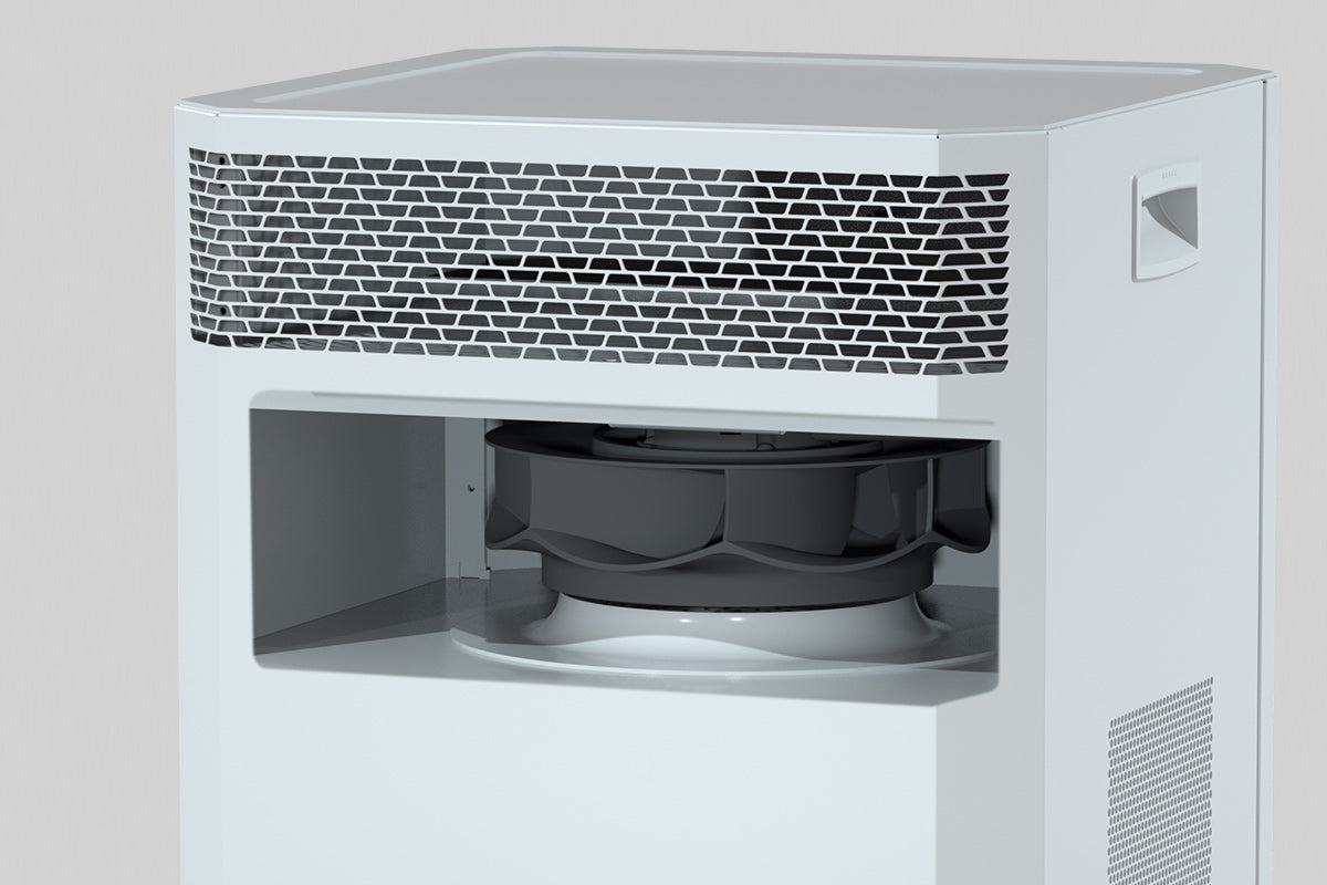 close up of inova air purifier fan