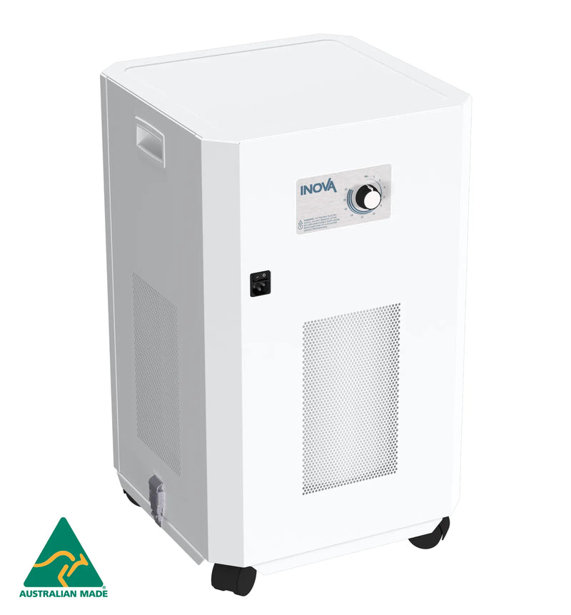 Load image into Gallery viewer, INOVA DE20, DV20 Medical Grade HEPA Air Purifier, White, Rear
