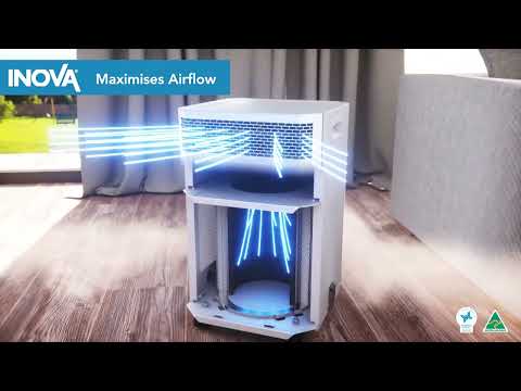 Load and play video in Gallery viewer, A video demonstrating the features of an INOVA air purifier.