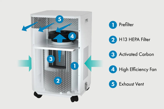 The Airflow Path in an INOVA Air Purifier