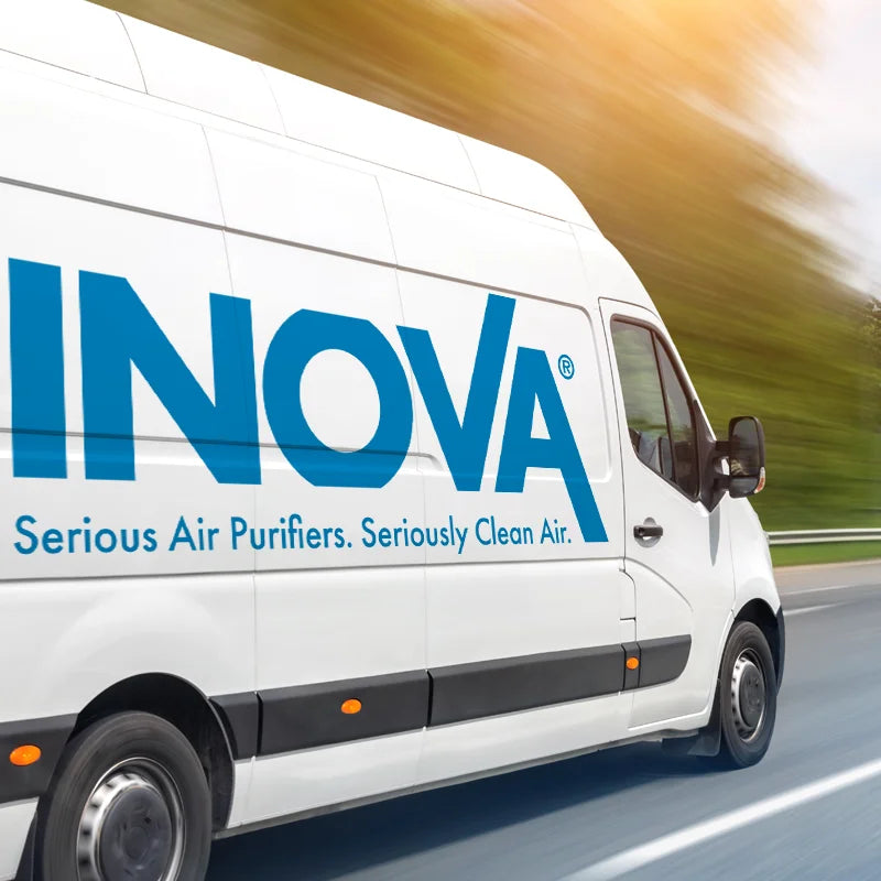 INOVA delivering an air purifier to another satisfied customer