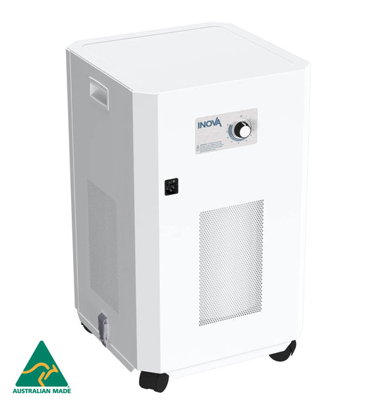 INOVA DE20, DV20 Medical Grade HEPA Air Purifier, White, Rear