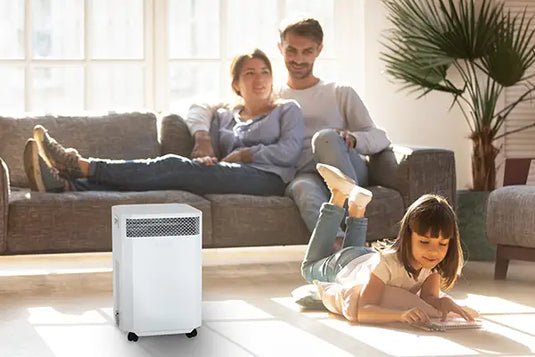 family in home with inova air purifier