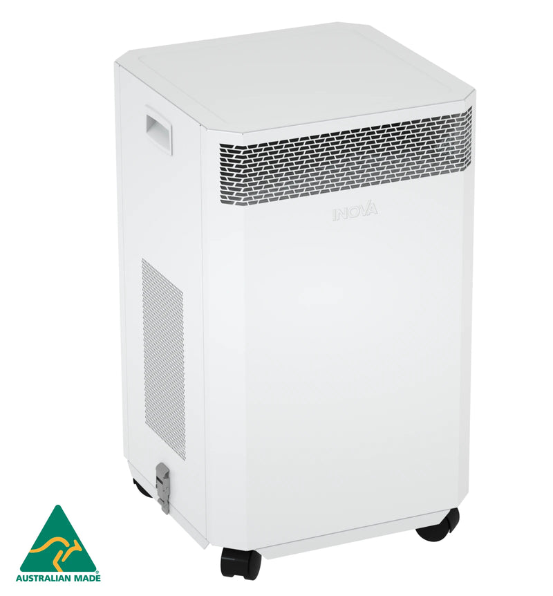 Load image into Gallery viewer, white inova e20 air purifier angled front view

